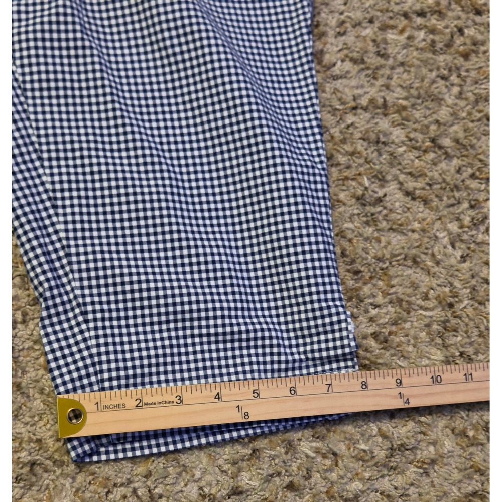Talbots Perfect Skimmer Capri Pants Women's Size 16P Blue White - Picture 7 of 9